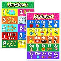 Póster Educativo Pósters Preescolares Laminados para Niños Jardín de Infancia Aula- 16-9 x 11-9 Pulgadas (Alfabeto…